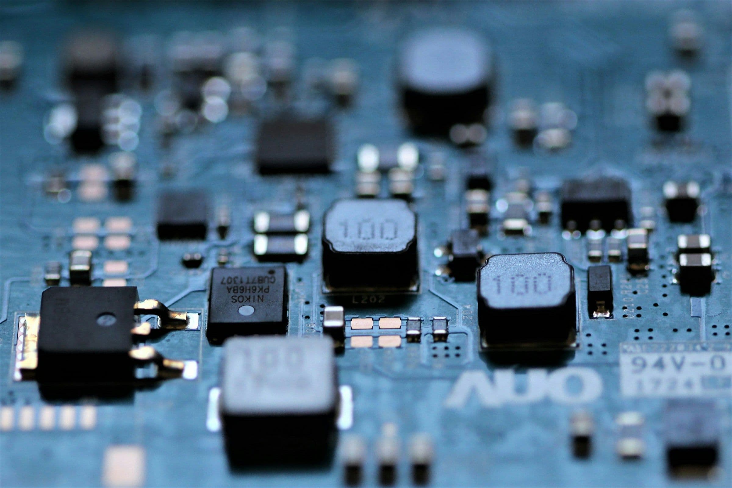 A close up of a circuit board