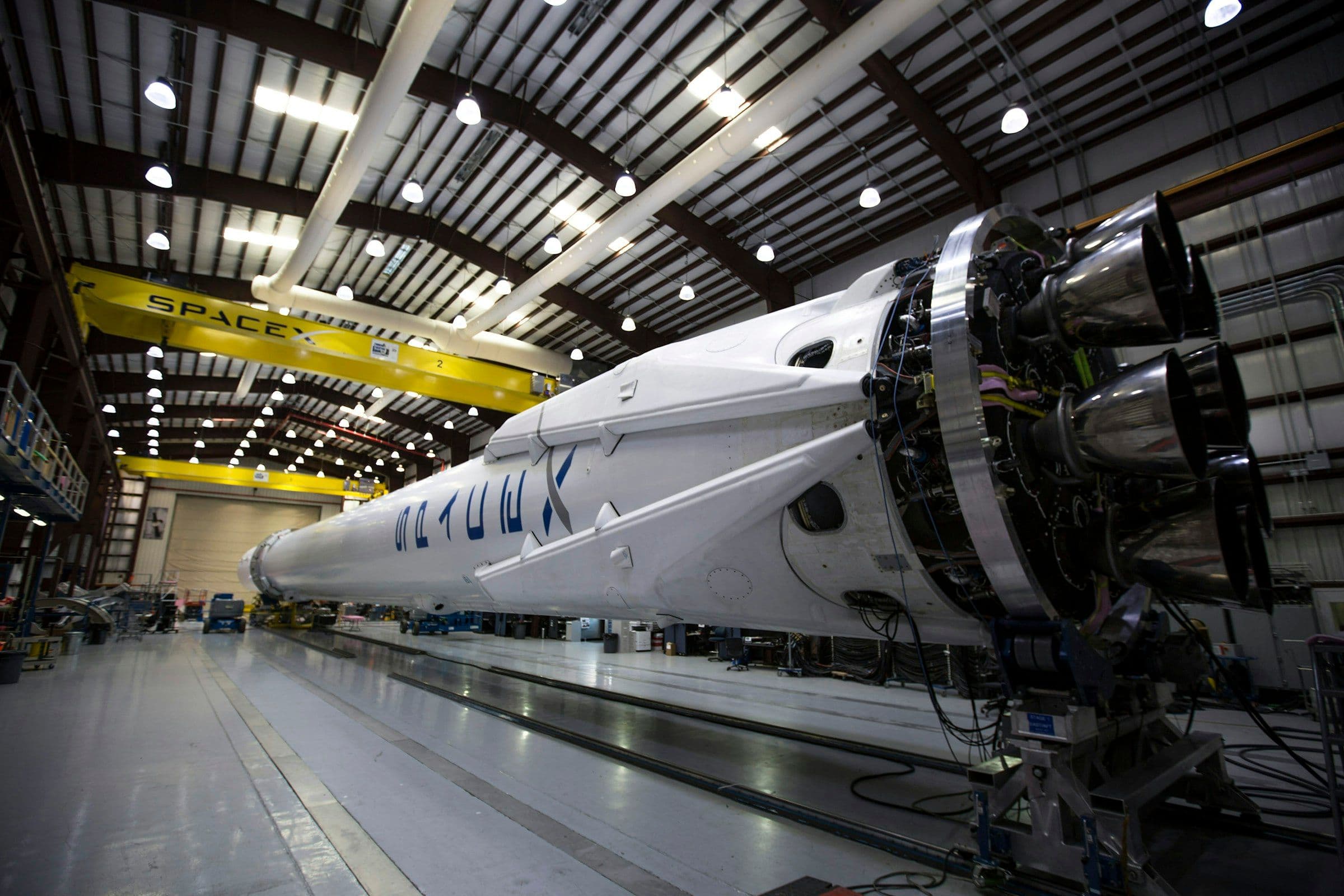 White space shuttle indoors